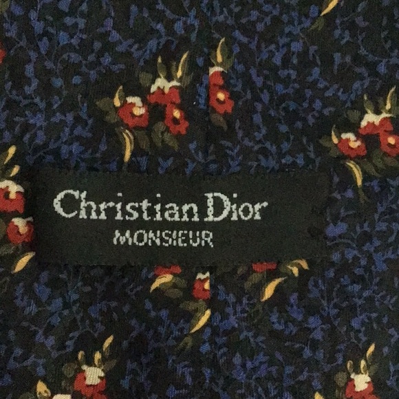 Vintage EUC Christian Dior Monsieur Floral tie - Picture 5 of 6